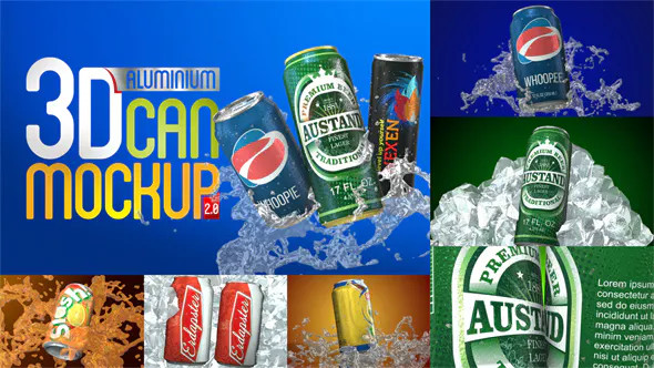 3D Aluminium Pop Top Soda Drink Can - Download Videohive 4032031