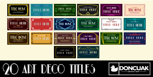 20 Art Deco Titles - Download Videohive 18950301