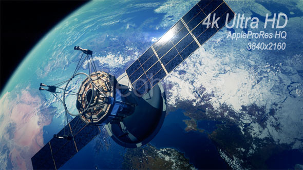 Communication Satellite Orbiting Earth - Download Videohive 13372334