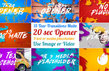 15 Tear Transitions with Opener - Download Videohive 20948501