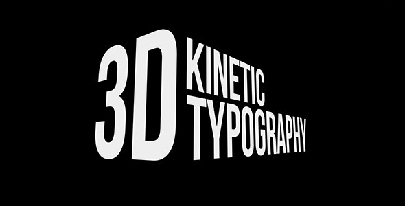 3D Kinetic Typography - Download Videohive 20476937