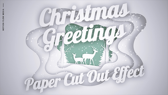 Christmas Greetings - Paper Cut Out - Download Videohive 20948014
