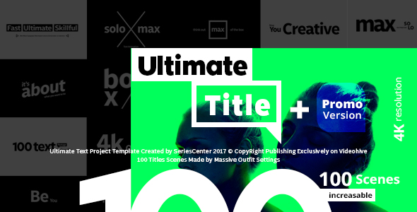Ultimate Text | 100 Titles Animation - Download Videohive 20871204