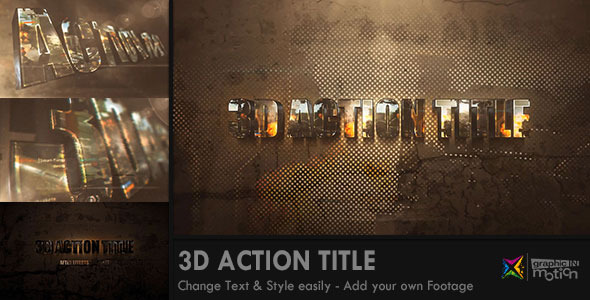 3D Action Title Opener - Download Videohive 7908643