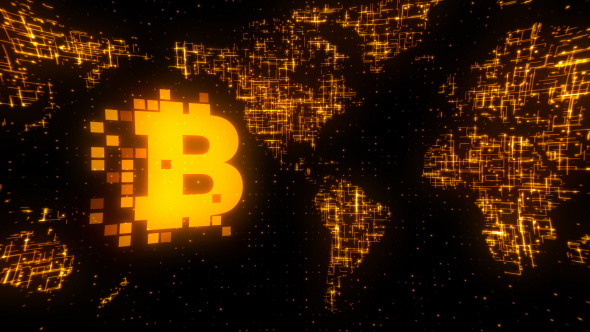 Bitcoin World Map Gold - Download Videohive 17117474