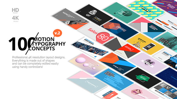 100 Motion Typography Concepts v2 - Download Videohive 21141394