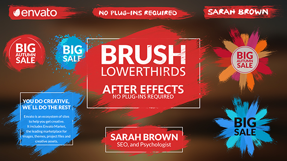 Brush Lower Thirds - Download Videohive 17843408