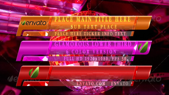 Glamoruos Lower Third - Download Videohive 12963493