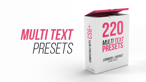 Multi Text Presets - Download Videohive 21555457