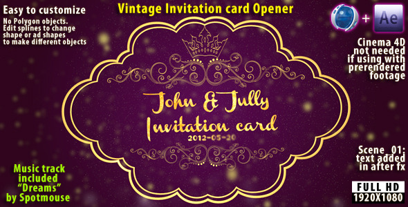 Vintage Invitation Card - Download Videohive 2255013