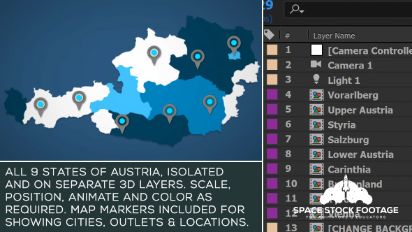 Austria Map Kit - Download Videohive 20975448