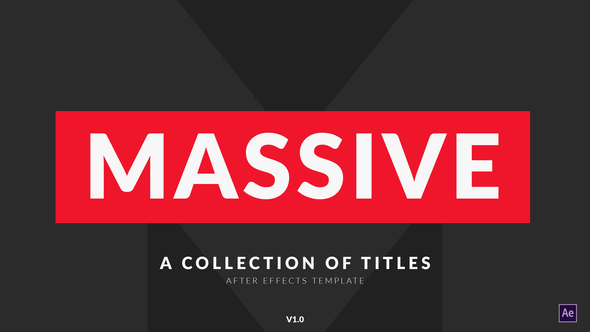 Massive | Titles Pack for After Effects - Download Videohive 21880085