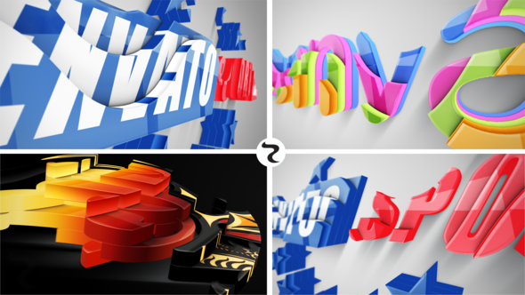 Realistic Cascading 3D Logo - Download Videohive 21979792