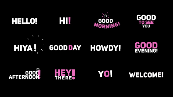 Phrase Kinetic Typography "Hi" - Download Videohive 20536289