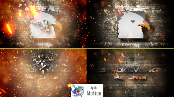 Cinematic Fire Impact Logo - Apple Motion - Download Videohive 22605959