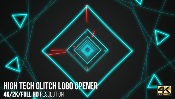 High Tech Glitch Logo Opener - Download Videohive 15965331