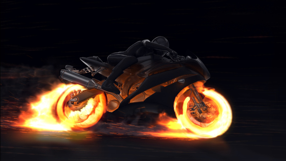 Motorcycle Fire Reveal - Download Videohive 22659715