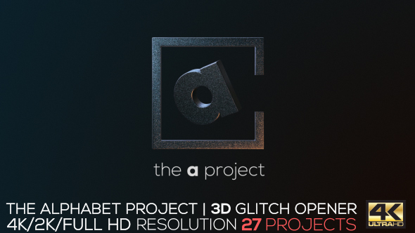 The Alphabet Project | 3D Glitch Opener - Download Videohive 18239333