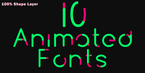 10 Animated Fonts - Download Videohive 6654192