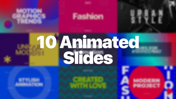 10 Animated Slides MOGRT for Premiere Pro - Videohive 31141527 Download