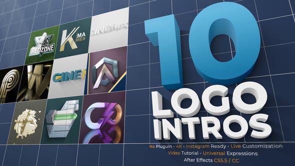 10 Cinematic 3D Logo Intros Pack - 44613844 Videohive Download