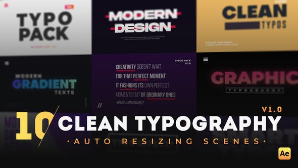 10 Clean Typography Scenes - Download 31629235 Videohive
