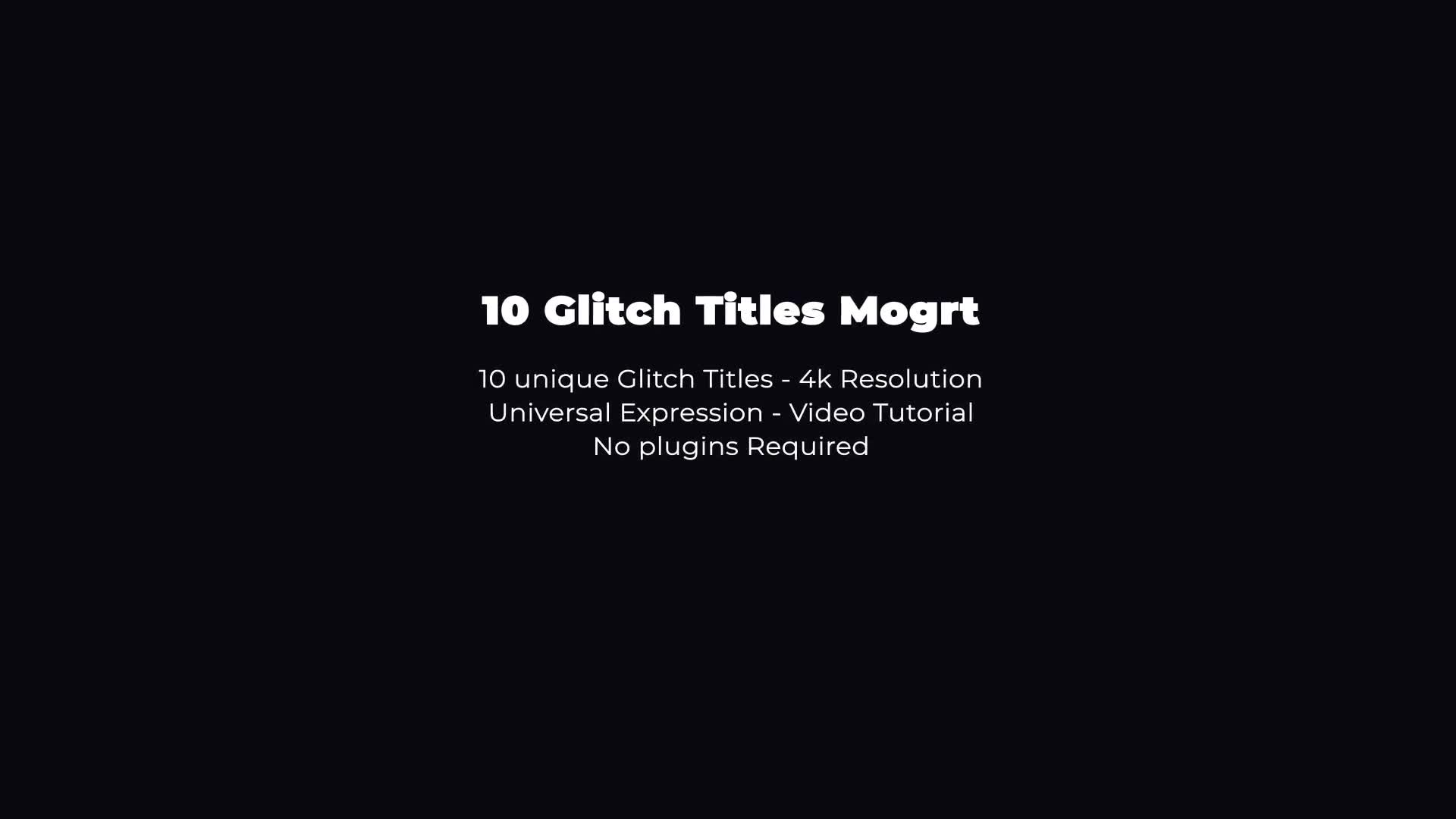 10 Glitch Titles Mogrt Videohive 22735135 Premiere Pro Image 1