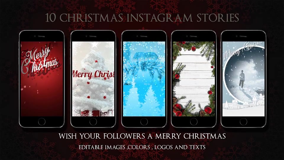 10 Instagram Christmas Stories Videohive 22994870 After Effects Image 3