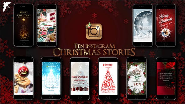 10 Instagram Christmas Stories - 22994870 Videohive Download