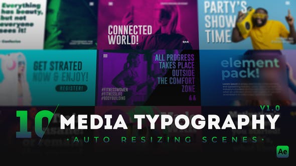 10 Media Typography Scenes - Download Videohive 31664639