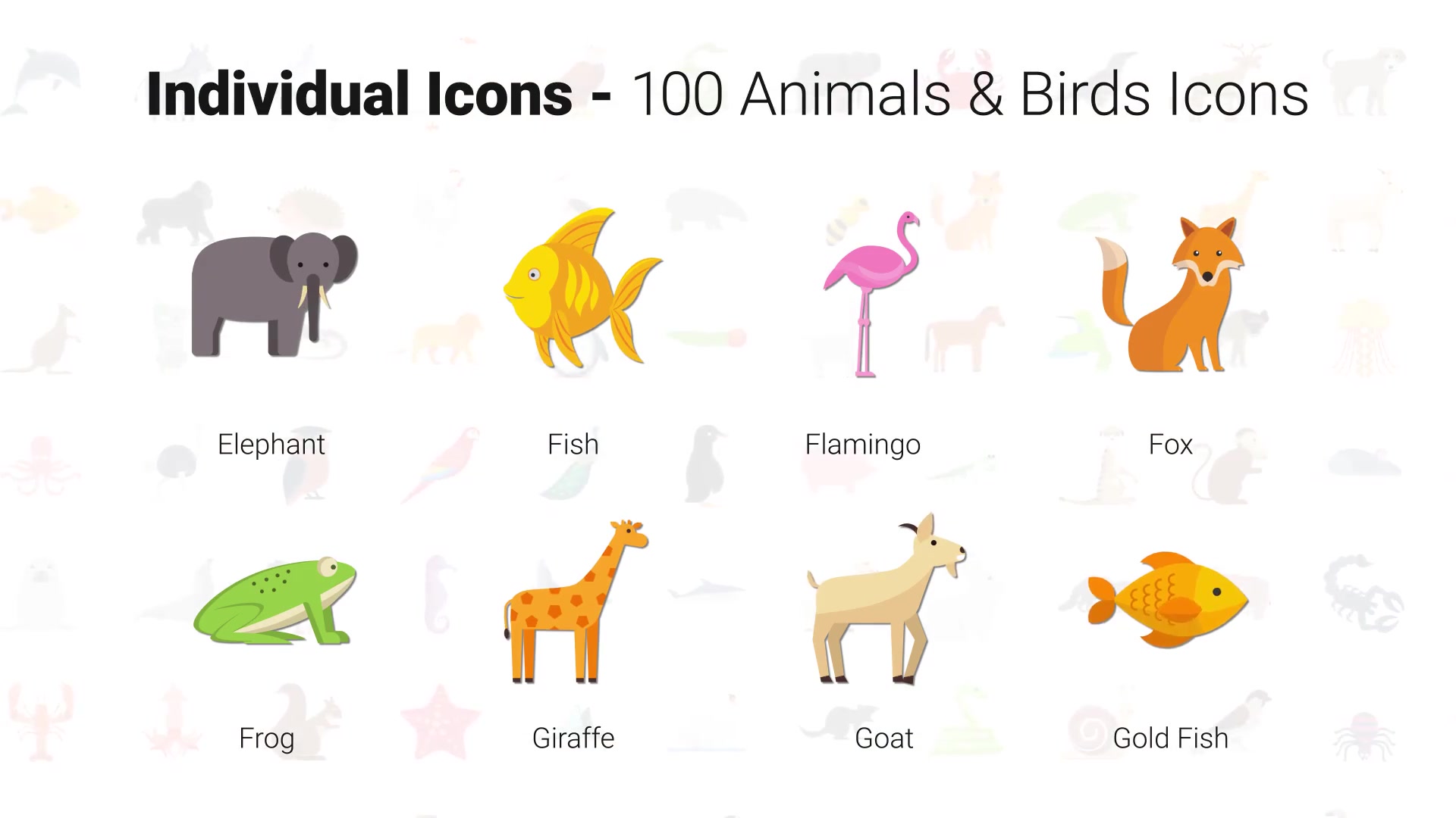 100 Animals & Birds Icons Videohive 29885627 After Effects Image 10
