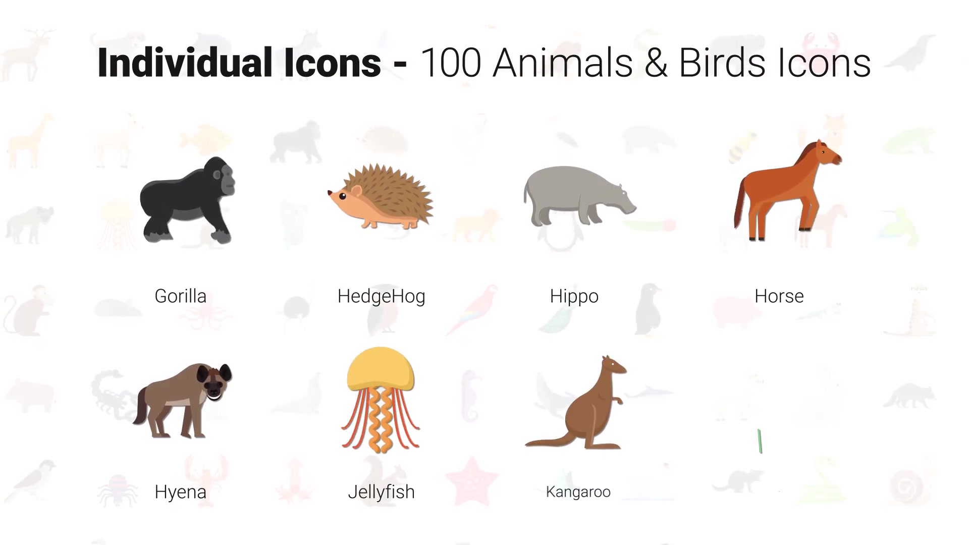100 Animals & Birds Icons Videohive 29885627 After Effects Image 11