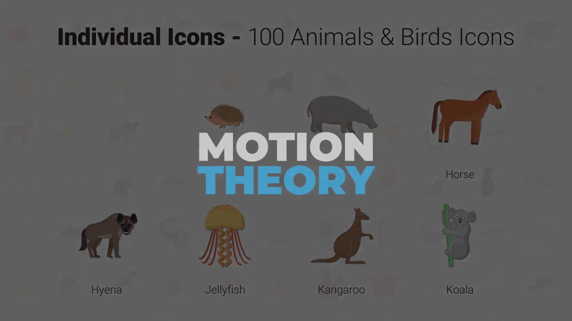 100 Animals & Birds Icons Videohive 29885627 After Effects Image 12