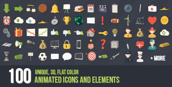 100 Animated 3D Icons for Explainer Video - Download Videohive 7674910