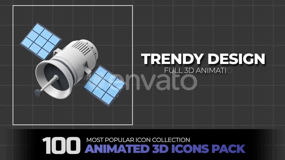 100 Animated 3D Icons Pack Videohive 24240318 Motion Graphics Image 1