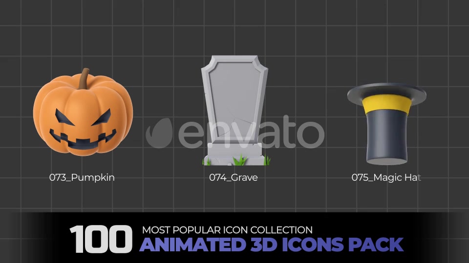 100 Animated 3D Icons Pack Videohive 24240318 Motion Graphics Image 10
