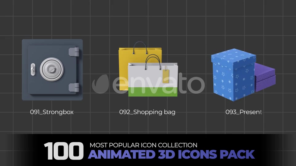 100 Animated 3D Icons Pack Videohive 24240318 Motion Graphics Image 12