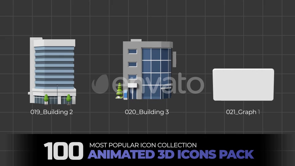 100 Animated 3D Icons Pack Videohive 24240318 Motion Graphics Image 4
