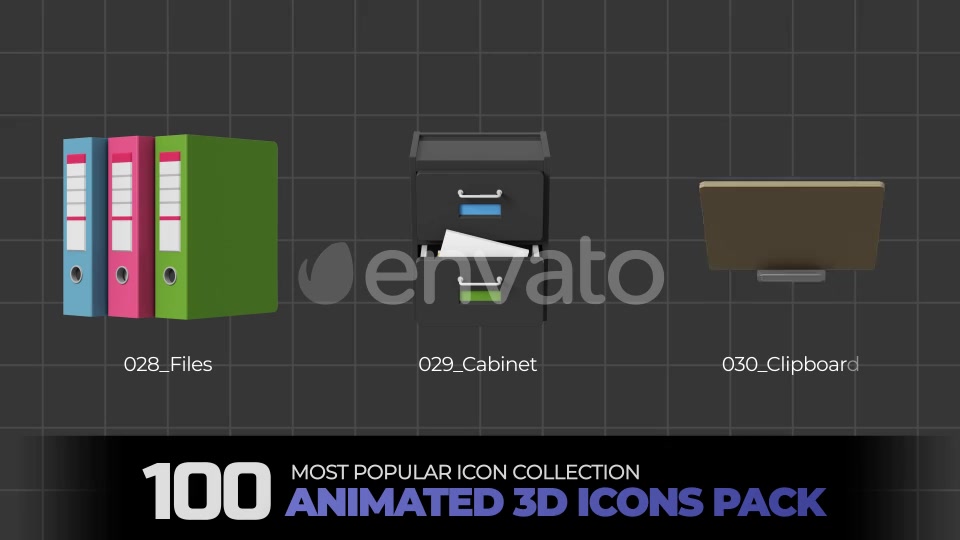 100 Animated 3D Icons Pack Videohive 24240318 Motion Graphics Image 5