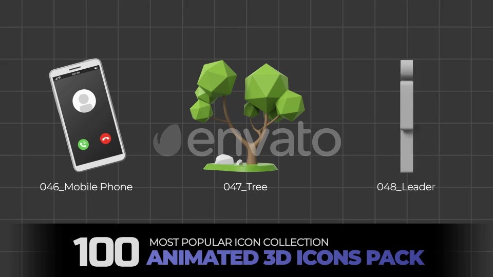 100 Animated 3D Icons Pack Videohive 24240318 Motion Graphics Image 7