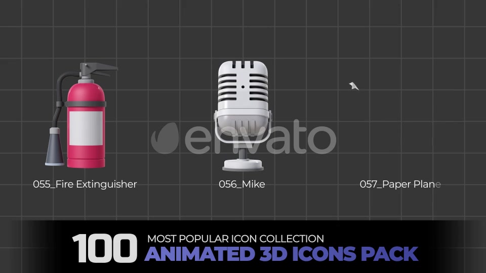 100 Animated 3D Icons Pack Videohive 24240318 Motion Graphics Image 8