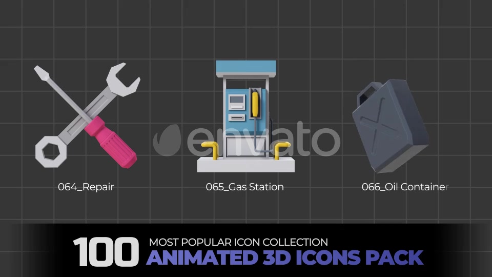 100 Animated 3D Icons Pack Videohive 24240318 Motion Graphics Image 9