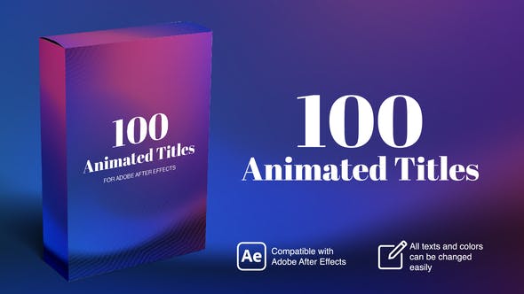 100 Animated Titles - 36523868 Videohive Download