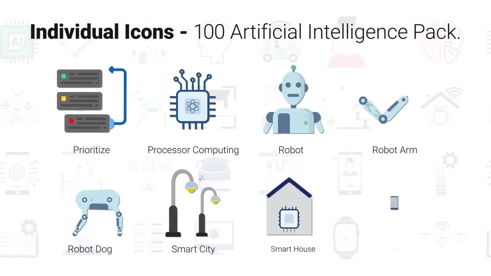 100 Artificial Intelligence Icons Videohive 26105034 After Effects Image 11