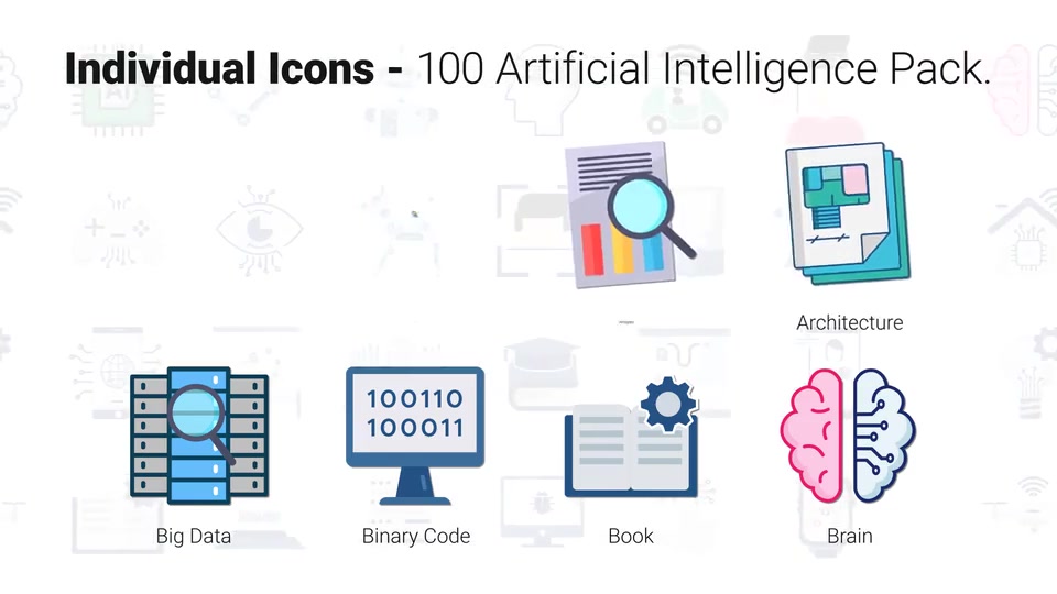 100 Artificial Intelligence Icons Videohive 26105034 After Effects Image 6
