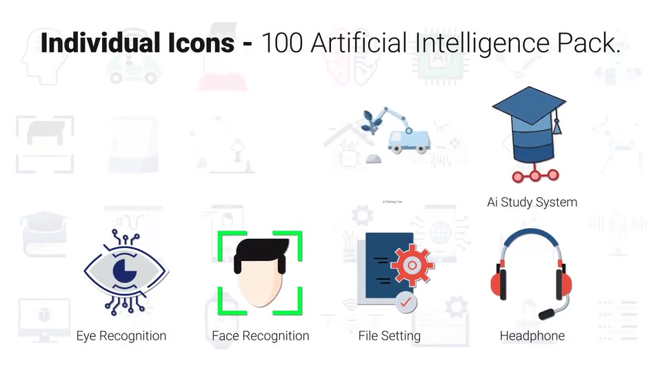100 Artificial Intelligence Icons Videohive 26105034 After Effects Image 9