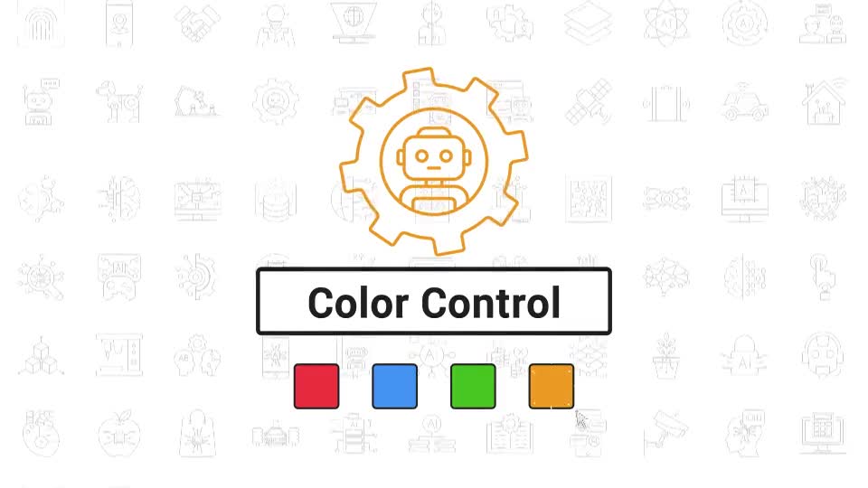 100 Artificial Intelligence Line Icons Videohive 38559452 After Effects Image 2