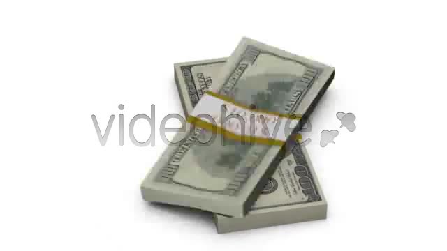 $100 Bills Fall into a Stack + ALPHA Channel Videohive 478679 Motion Graphics Image 1