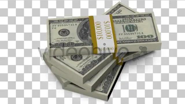 $100 Bills Fall into a Stack + ALPHA Channel Videohive 478679 Motion Graphics Image 10