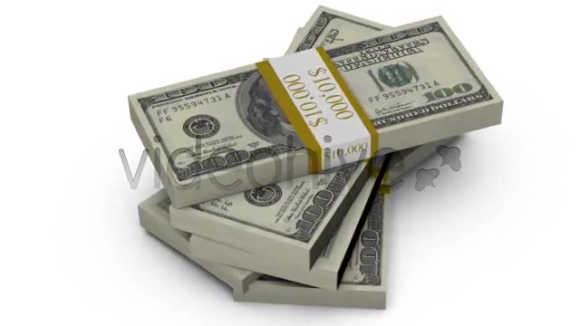 $100 Bills Fall into a Stack + ALPHA Channel Videohive 478679 Motion Graphics Image 3